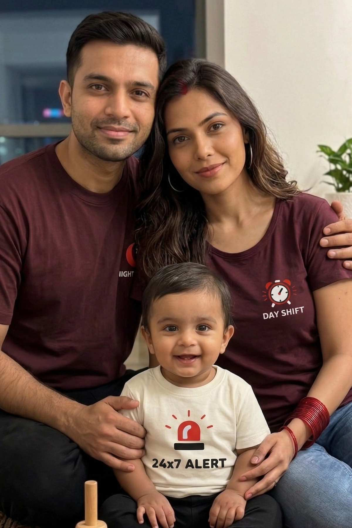 Day Night Parenting Club family tshirt