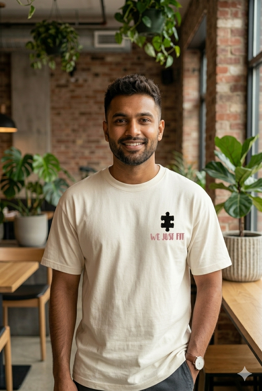 We Just Fit man Unisex Classic Crew T-Shirt